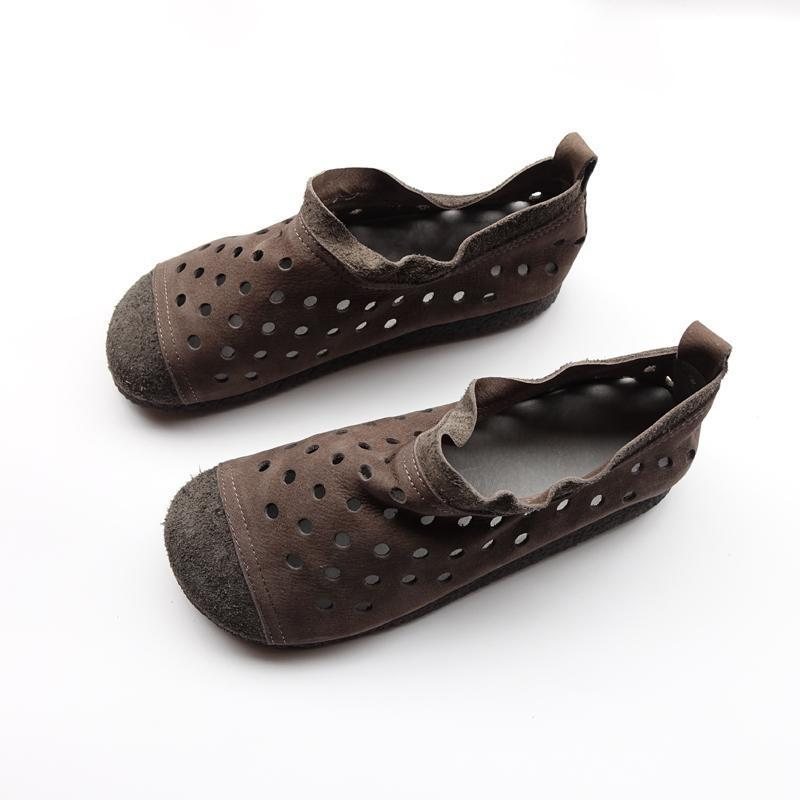 Dame Retro Leather Sommersandaler