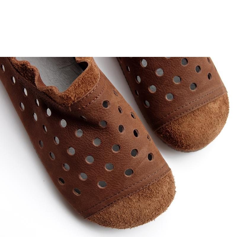 Dame Retro Leather Sommersandaler