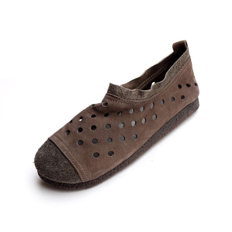 Dame Retro Leather Sommersandaler