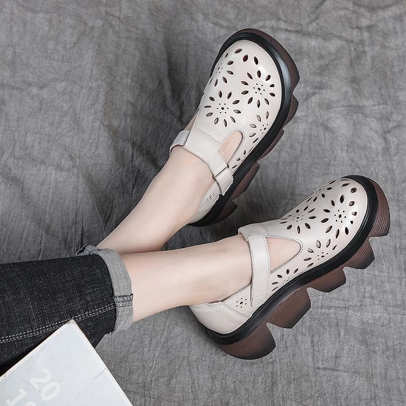 Skinnsvamp Form Retro Floral Hule Sandaler