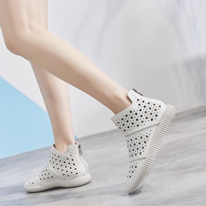 Sommer Flat Hollow Leather Sandals Boots