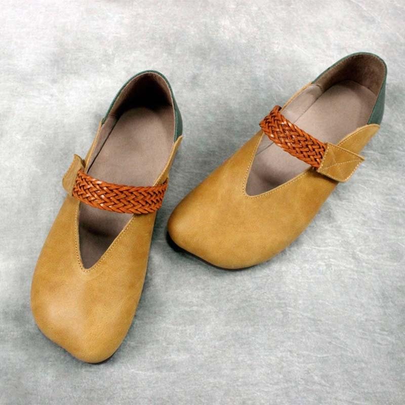 Spring Retro Håndlagde Skinnsandaler