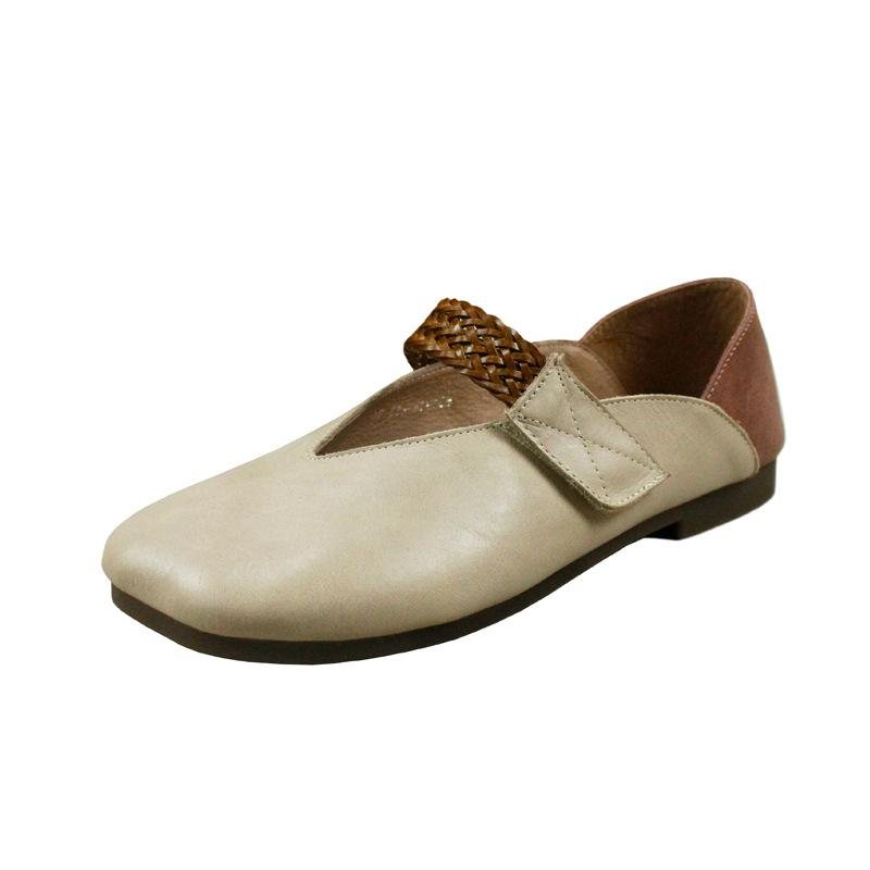 Spring Retro Håndlagde Skinnsandaler