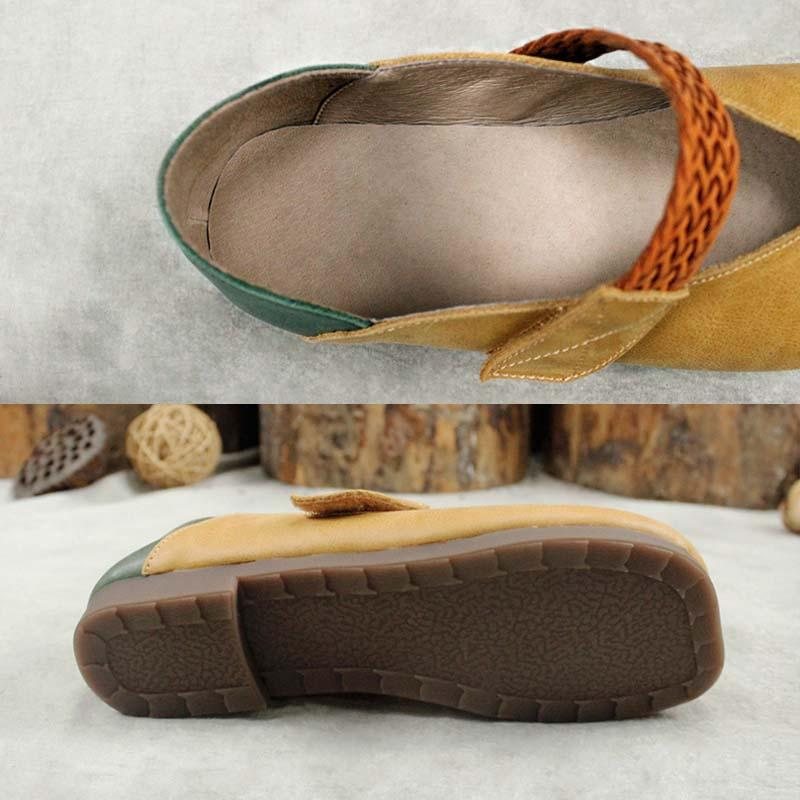 Spring Retro Håndlagde Skinnsandaler