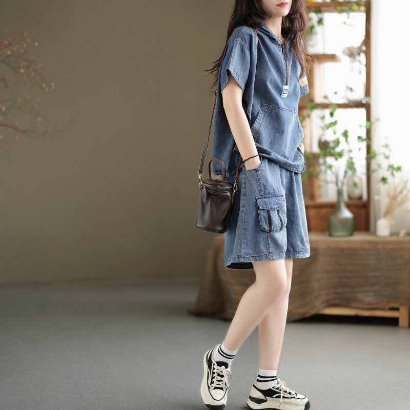 Summer Dame Retro Patchwork Denim Sett