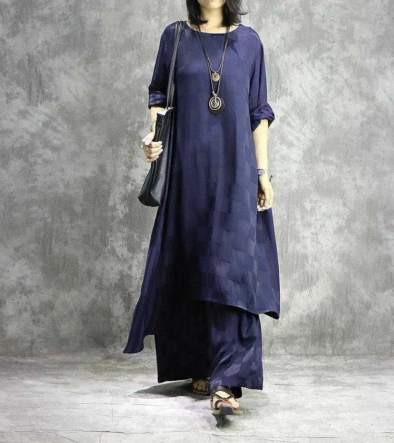 Vintage Print Tencel Casual Damesett