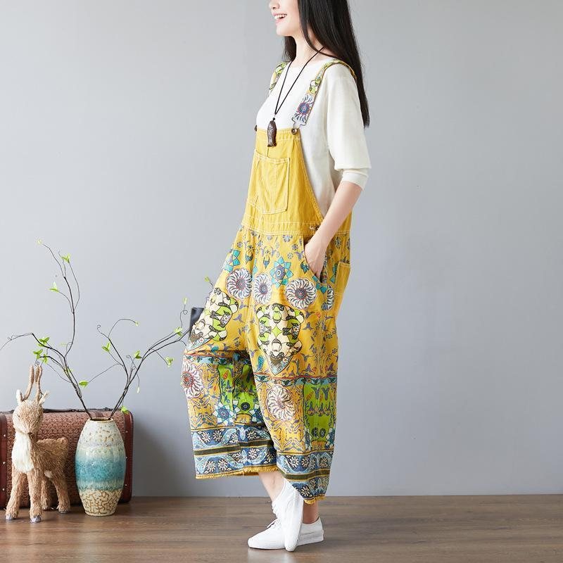 Dame Blomstersmekke Overall Jumpsuits