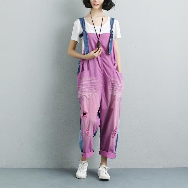 Dame Sommerlommer Motebroderte Jumpsuits