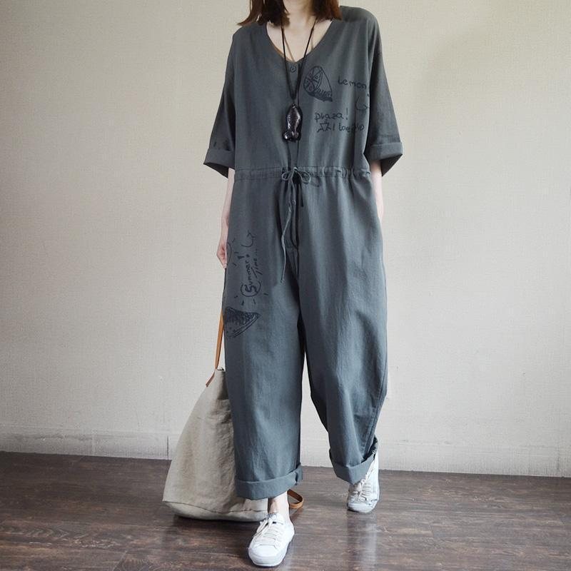 Dame Uformell Stor Størrelse Trykt Wide-leg Jumpsuit