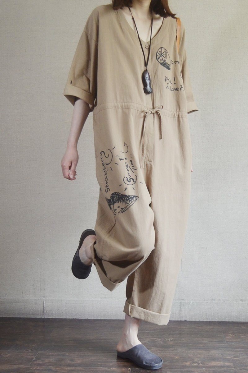 Dame Uformell Stor Størrelse Trykt Wide-leg Jumpsuit