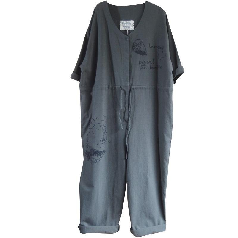 Dame Uformell Stor Størrelse Trykt Wide-leg Jumpsuit