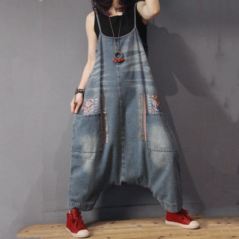 Høst Large Version Bib Løsthengende Harem Jumpsuit