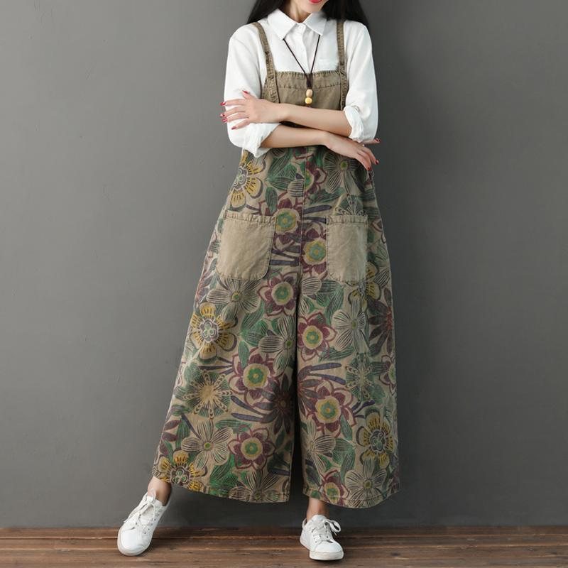 Sommer Vår Ny Wide-leg Dame Casual Jumpsuit