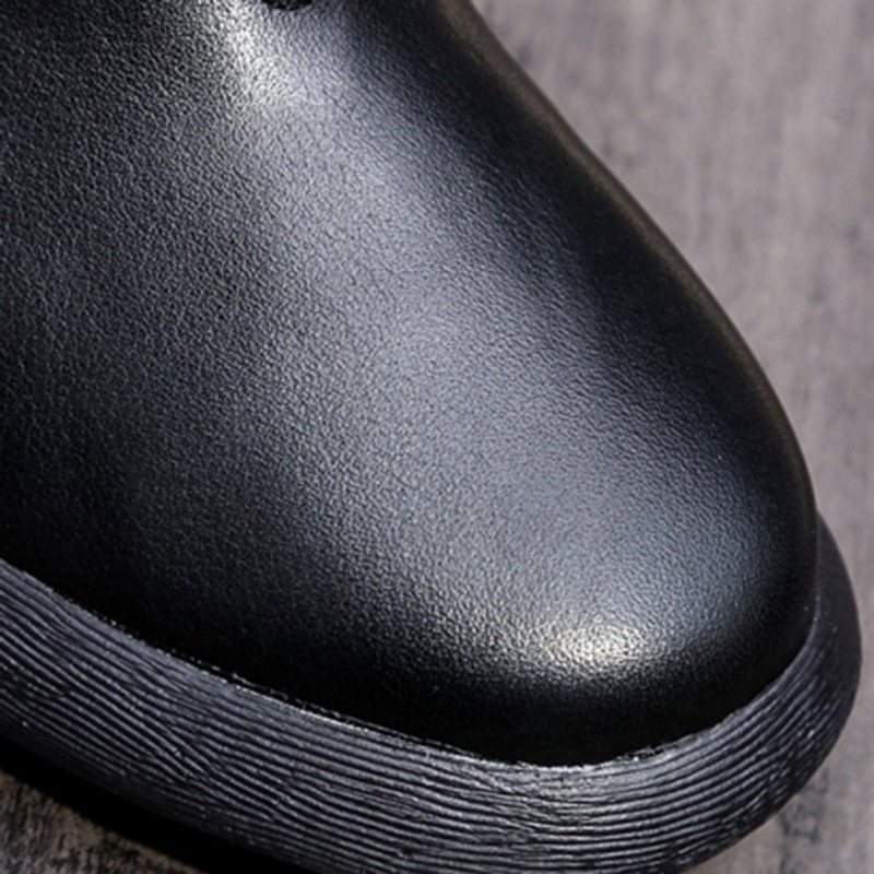 Enkle Essential Solid Leather Dame Uformelle Støvler