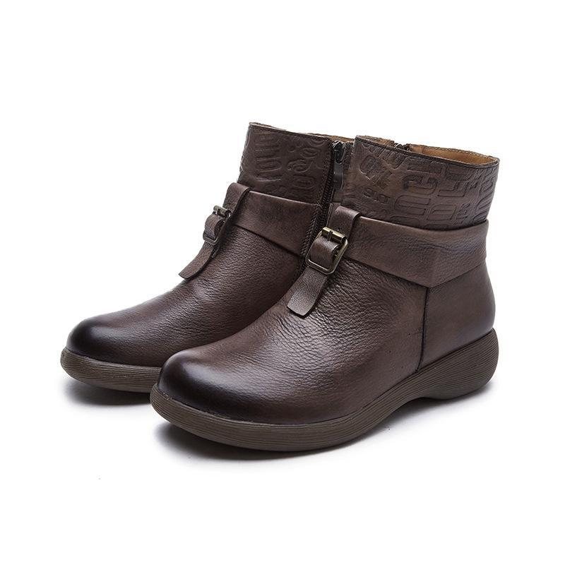 Høst Vinter Retro Casual Beltespenne Korte Boots