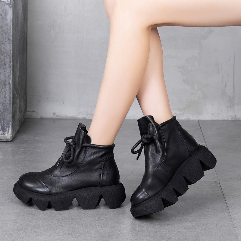 Lace-up Plattform Kuskinn Martin Boots
