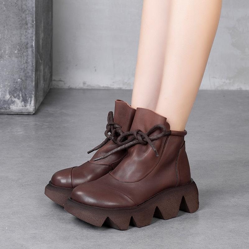 Lace-up Plattform Kuskinn Martin Boots