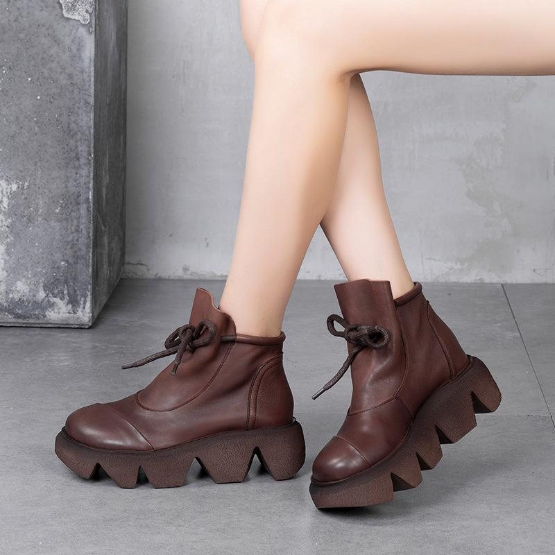 Lace-up Plattform Kuskinn Martin Boots