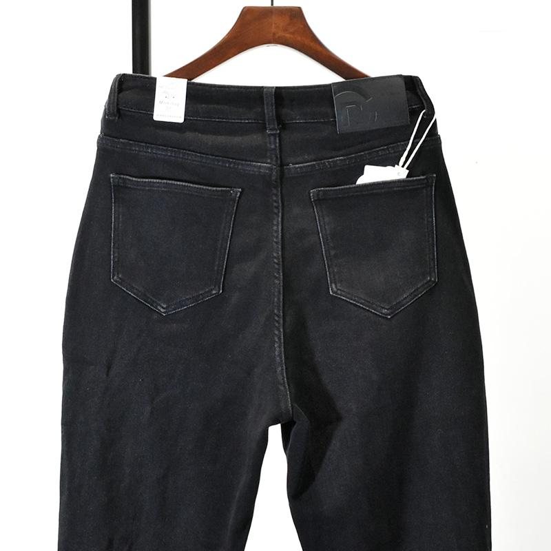 Casual Løs Strekk Svarte Jeans