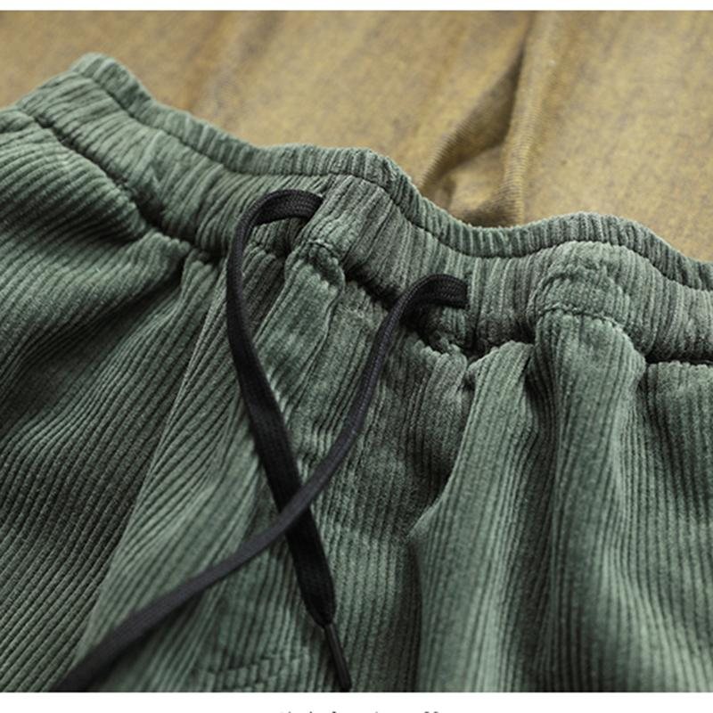 Corduroy Plysj Vinter Retro Harem Bukser