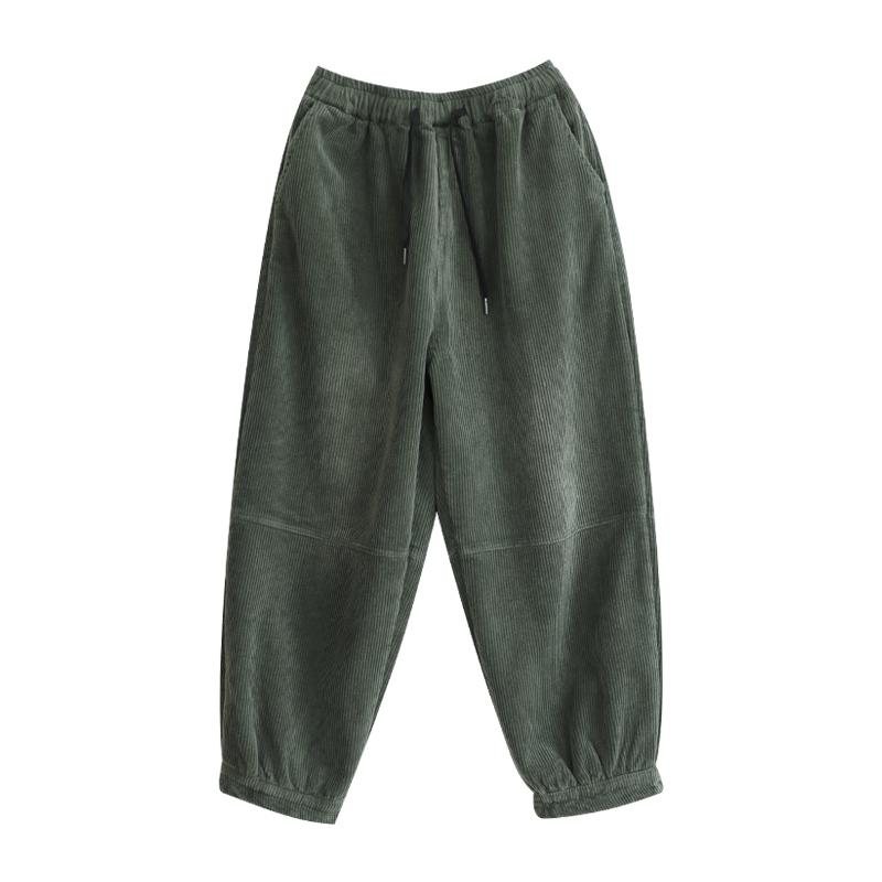 Corduroy Plysj Vinter Retro Harem Bukser