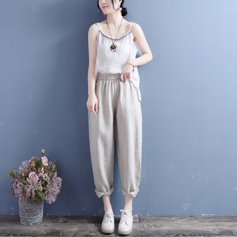Dame Sommer Lin Casual Harem Bukser