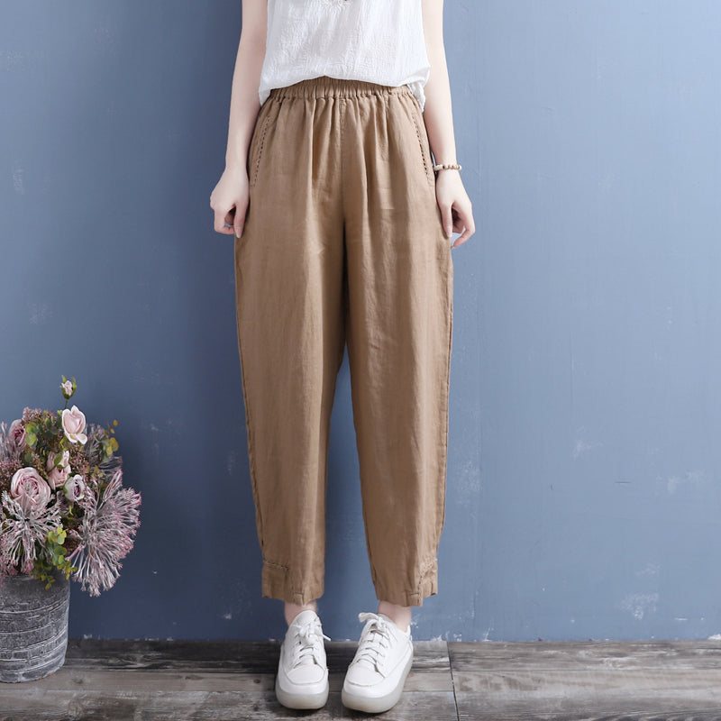 Dame Sommer Lin Casual Harem Bukser