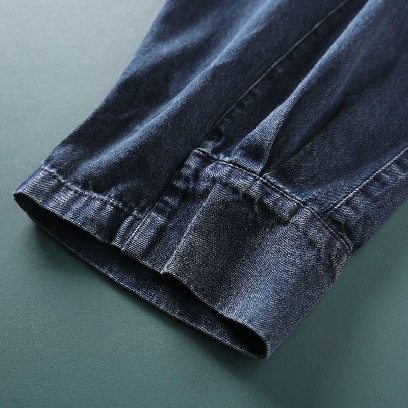 Høst Vinatge Løsvasket Søm Uformelt Denim Damebukser