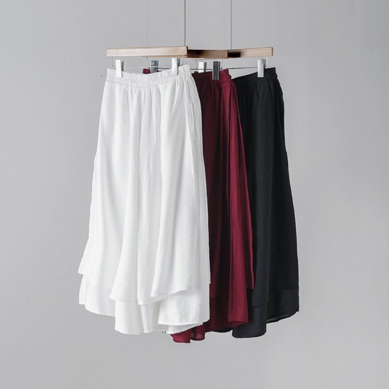 Solid Tiered Bukser Culottes