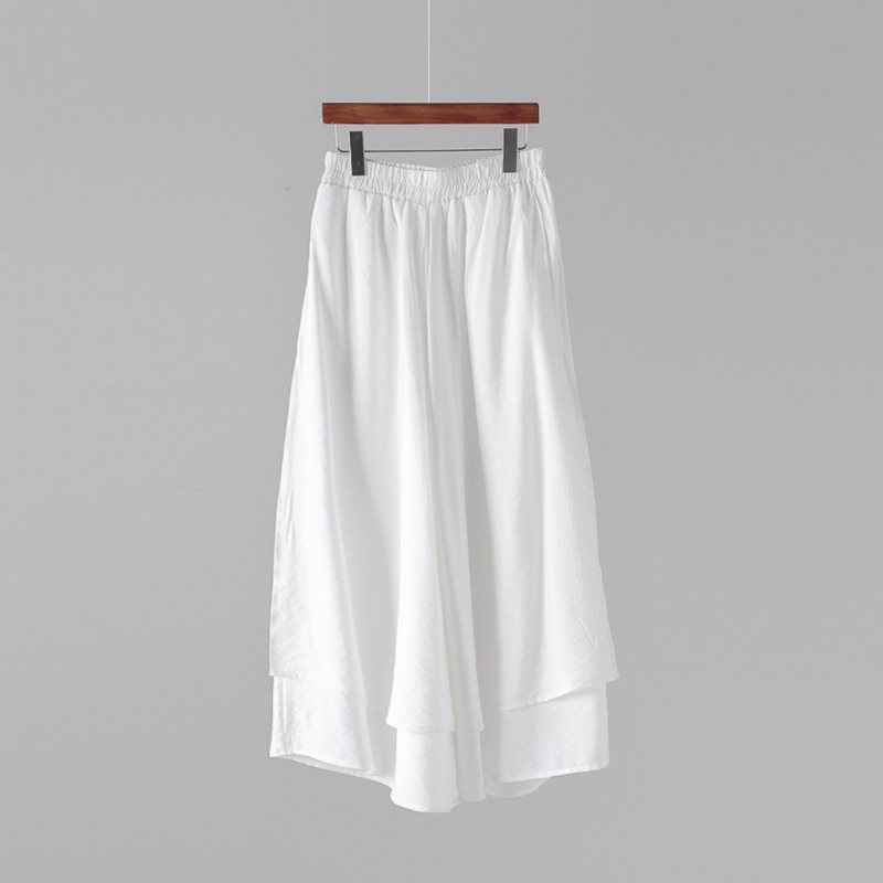 Solid Tiered Bukser Culottes