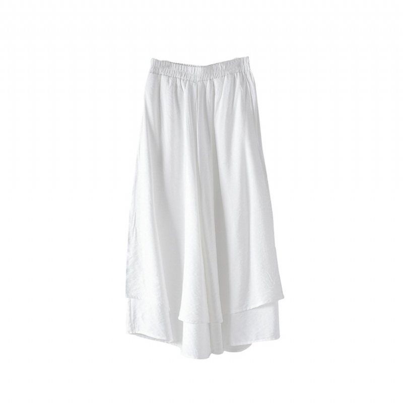 Solid Tiered Bukser Culottes