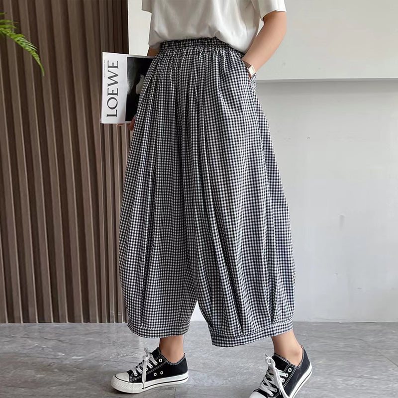 Sommer Dame Bloomers Bomull Lin Harem Bukser
