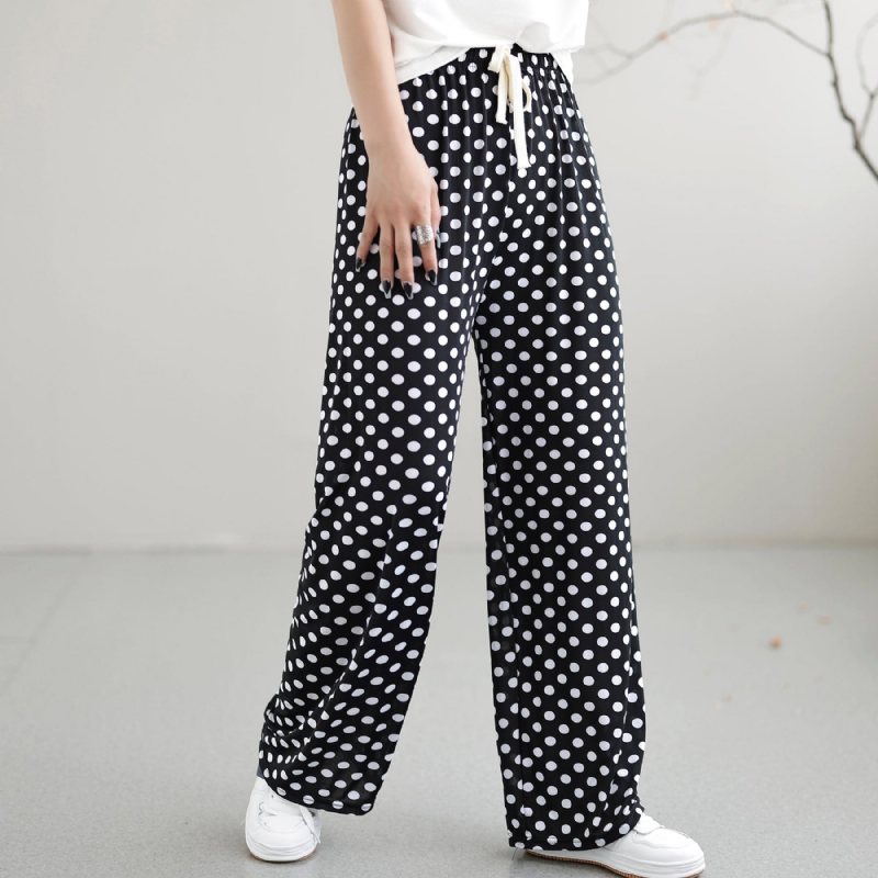 Summer Retro Fashion Printed Is Silk Cotton Harem Pants