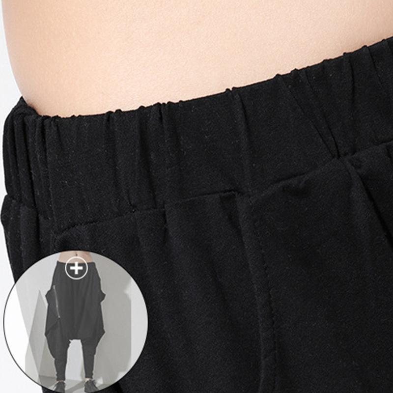 Unisex Hip Hop Drop Skrittbukse Med Glidelås