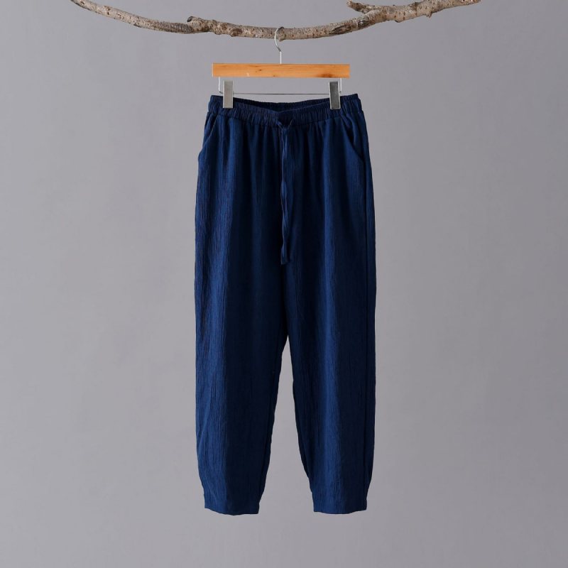 Vår Sommer Dame Retro Bomull Lin Casual Bukser
