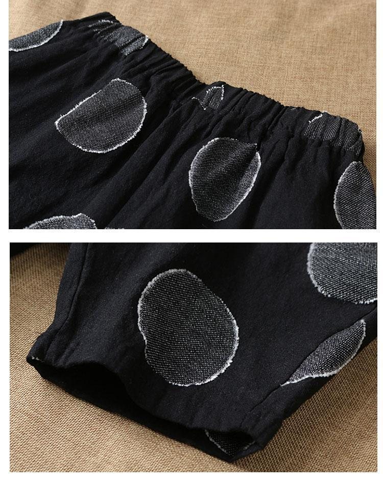 Vintage Vår Og Høst Bomull Lin Casual Kvinner Harem Bukser