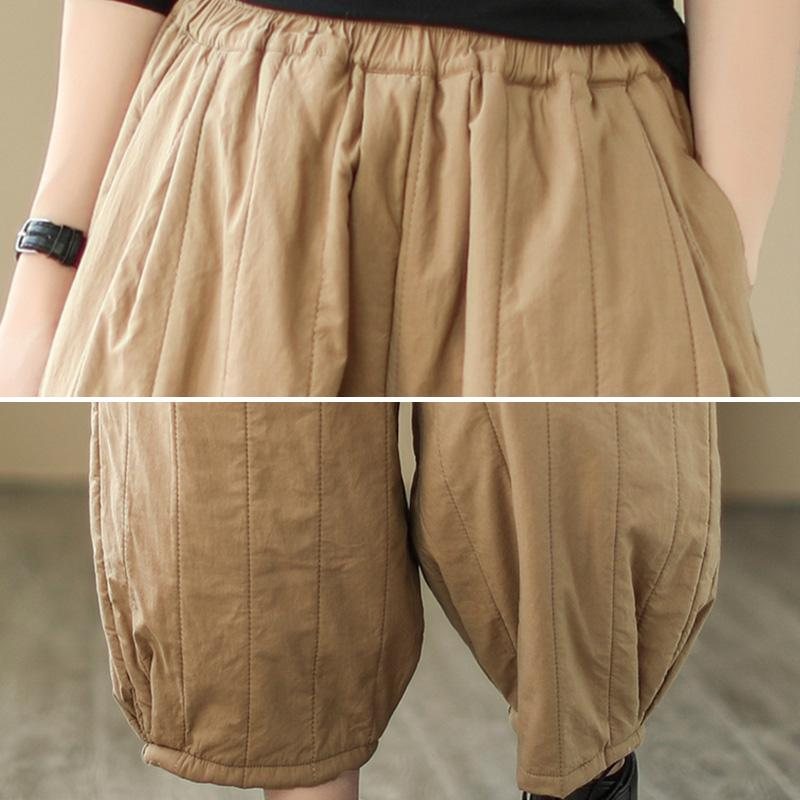 Vinter Bomullspolstret Casual Bloomers Haremsbukse