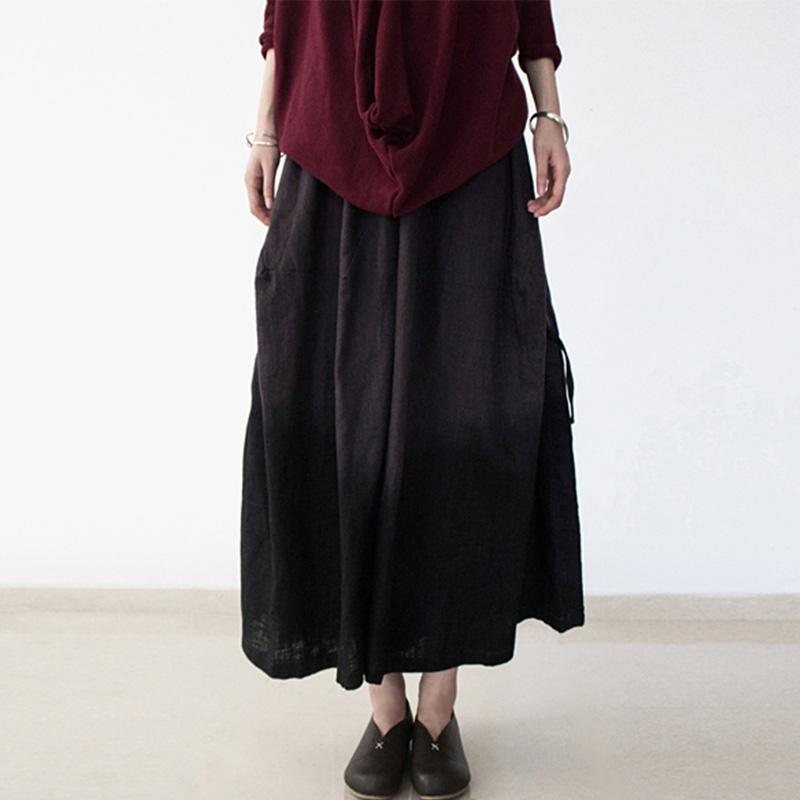 Vinter Vår Løs Casual Linen Gradient Bred Leg Bukser