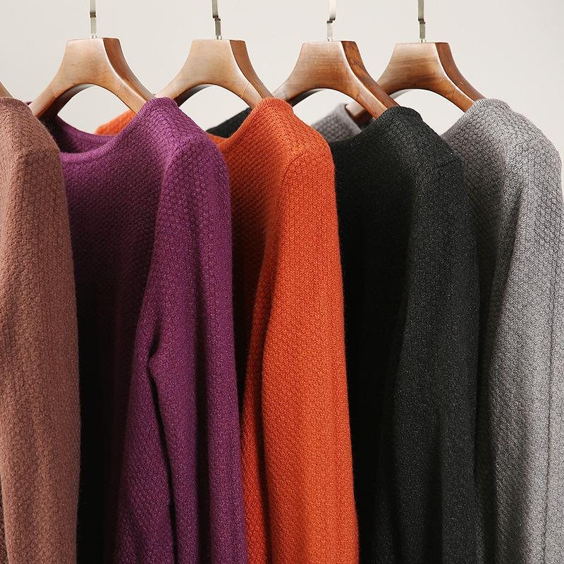 Løse Pullovers Vintage Uregelmessige Gensere