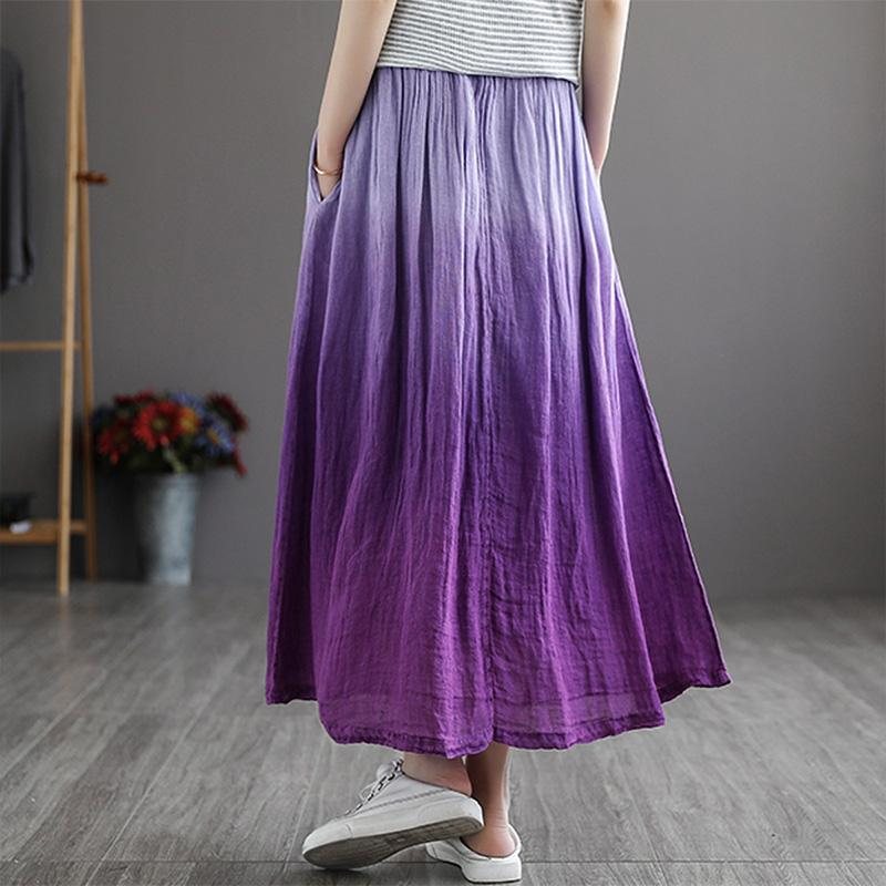 Dame Summer Elastic Plus Size Skjørt