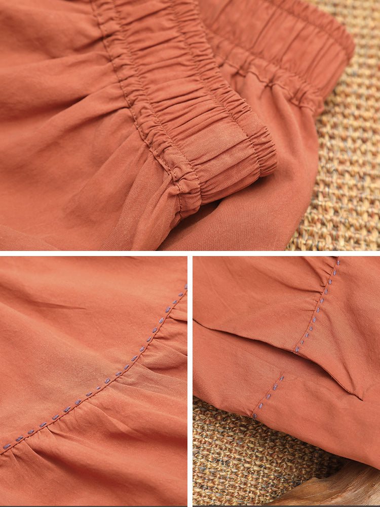 Sommer Retro Solid A-line Skjørt