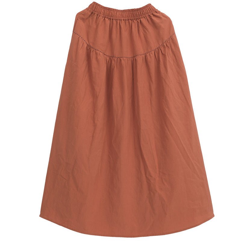 Sommer Retro Solid A-line Skjørt