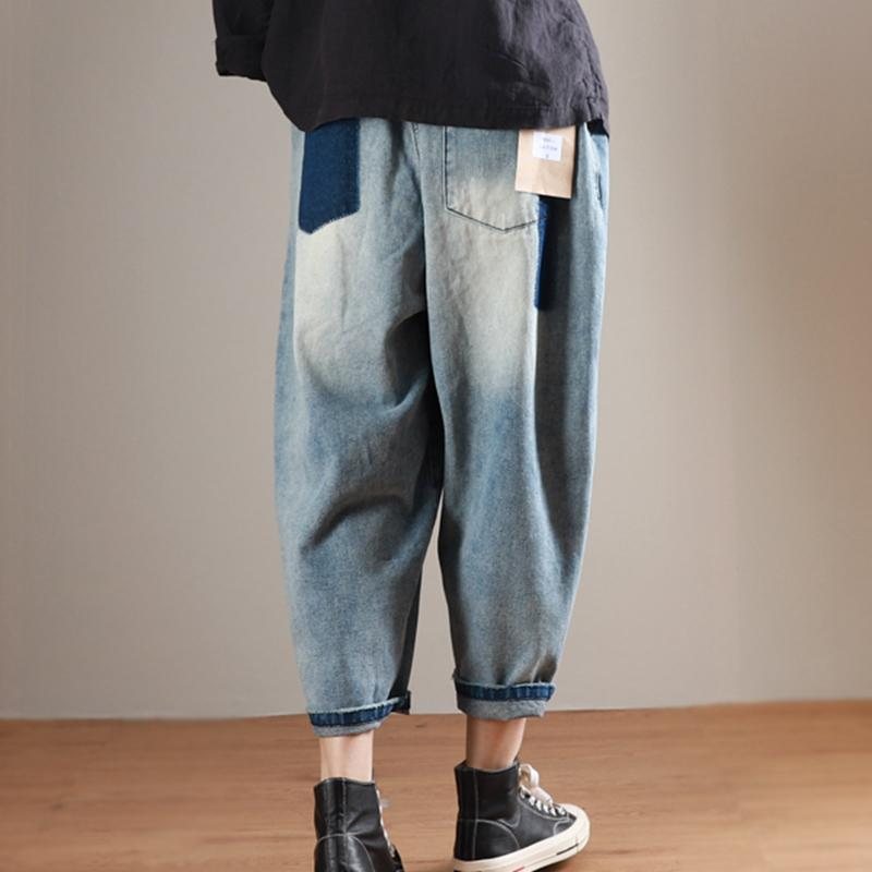Harem Lin Elastisk Midje Jeans