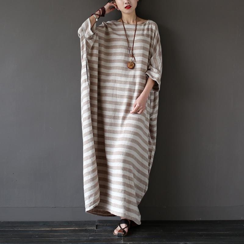 Retro Stripet Plus Size Cotton Linkjole