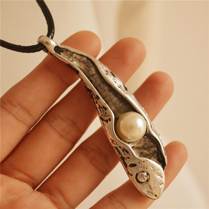 Etnisk Stil Vintage Chain Fish Halskjede