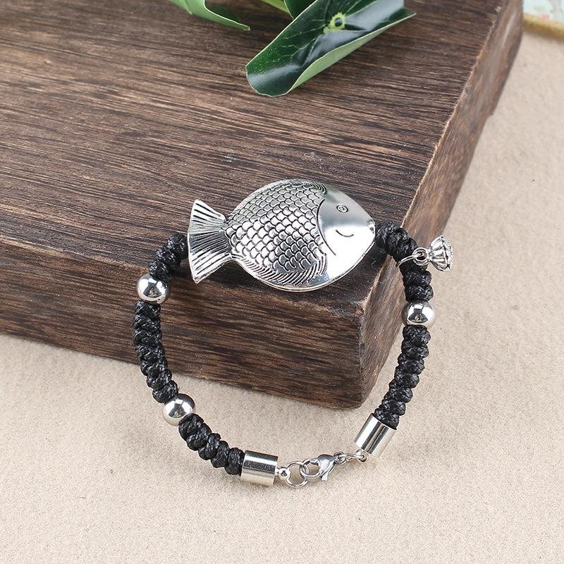 Etnisk Tau Antikk Sølvfiskarmbånd Armbånd
