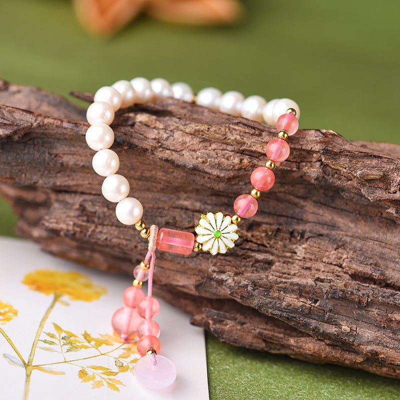 Fashion Retro Pearl Crystal Armbånd