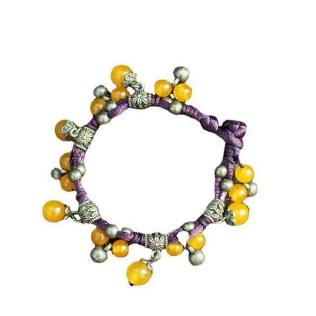 Vintage Håndlaget Chalcedony Agate Armbånd