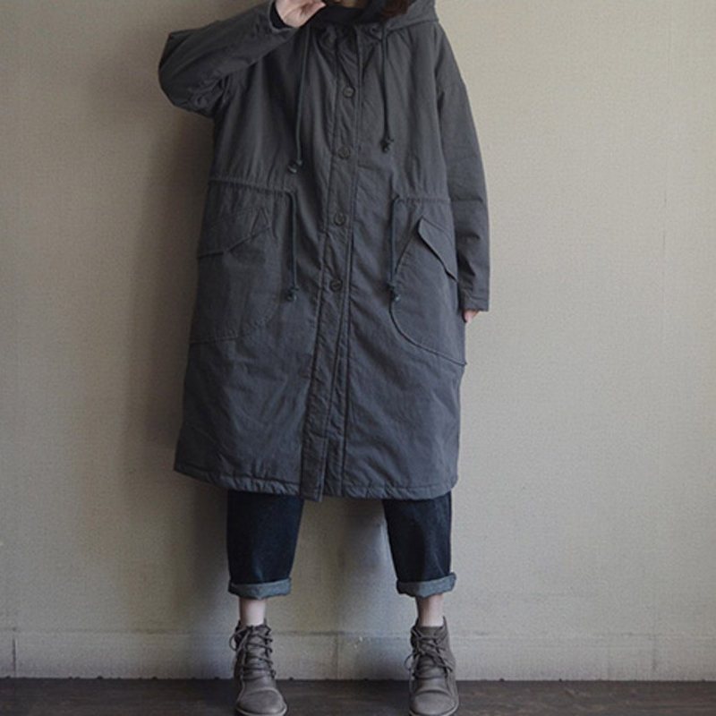 Bomull Dame Casual Hette Dame Vinterjakke