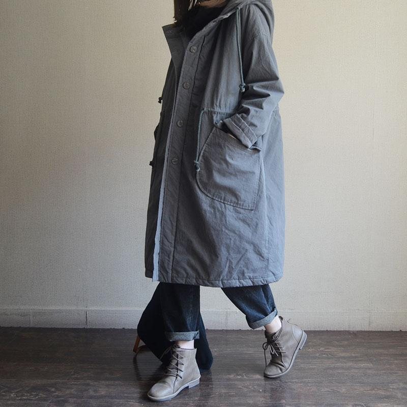 Bomull Dame Casual Hette Dame Vinterjakke